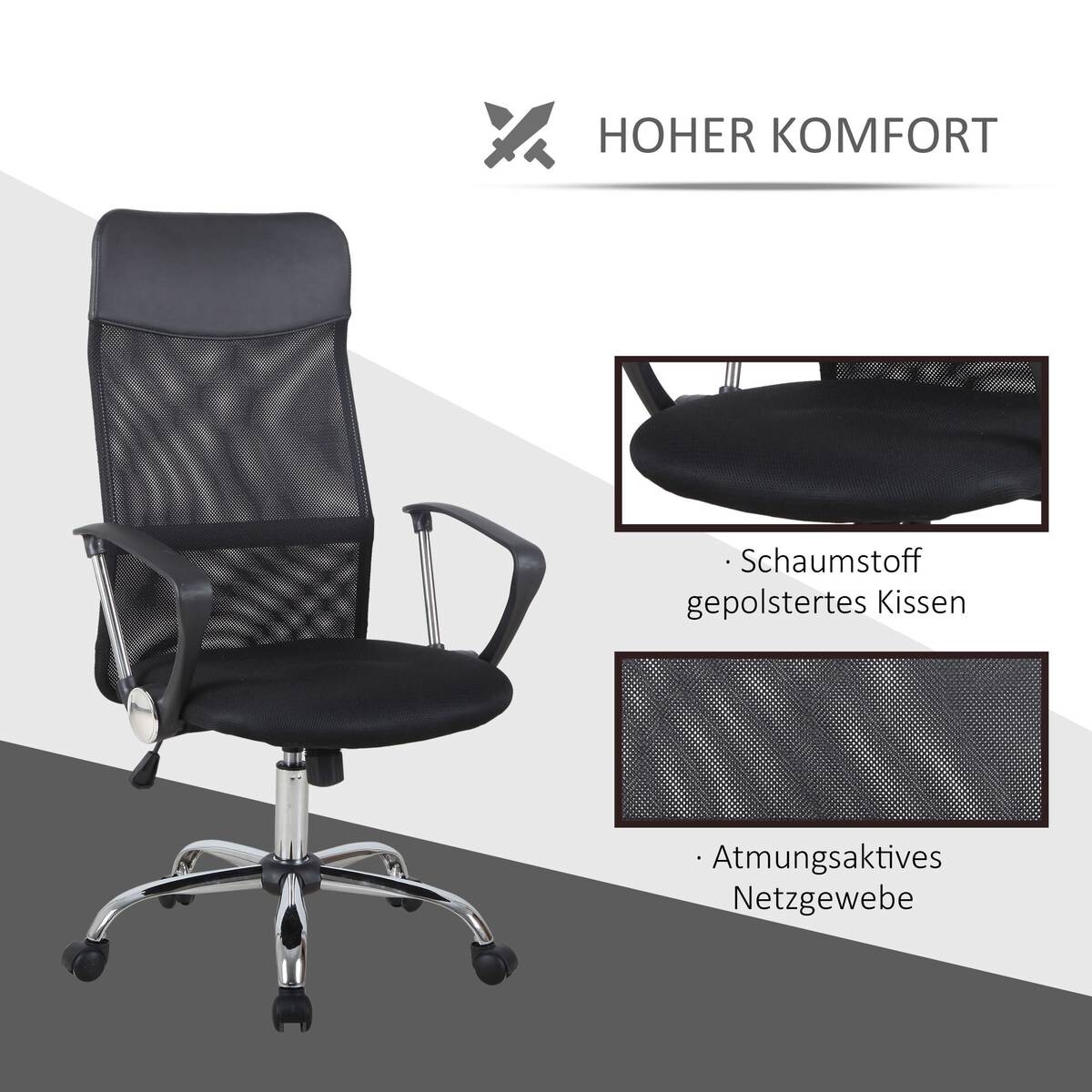 Drehstuhl A2-0093 schwarz