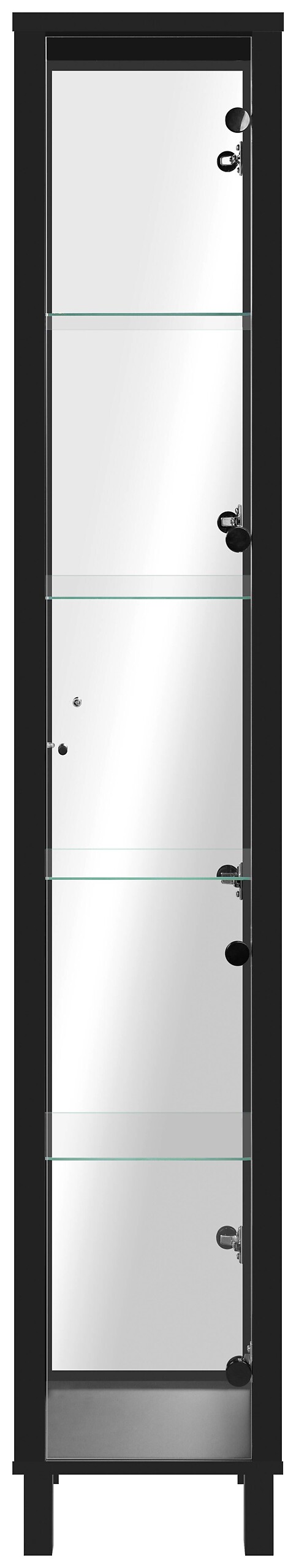 Vitrine Albi schwarz B/H/T: ca. 33x189x33 cm