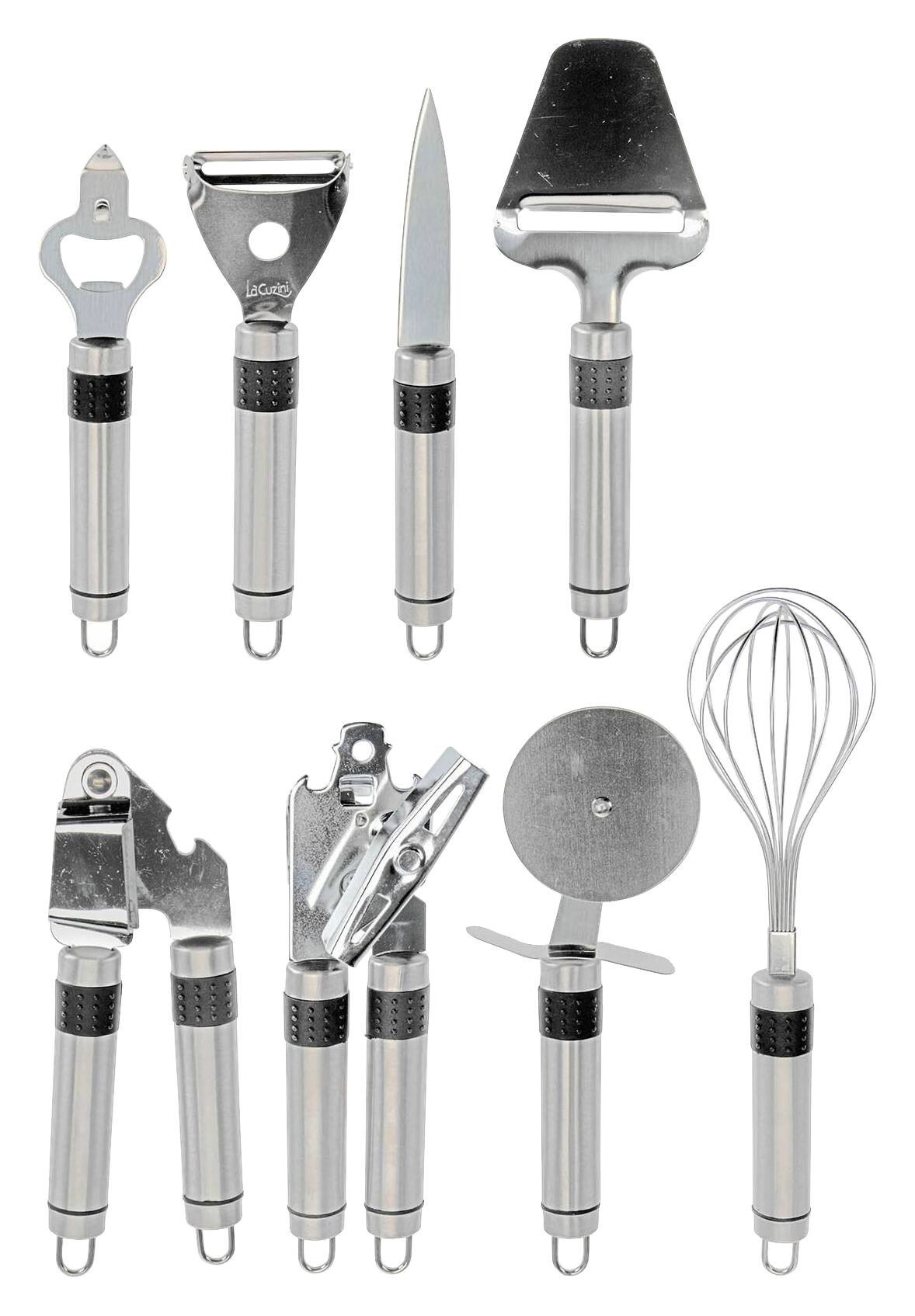 Küchenhelferset silber Edelstahl L: ca. 42 cm