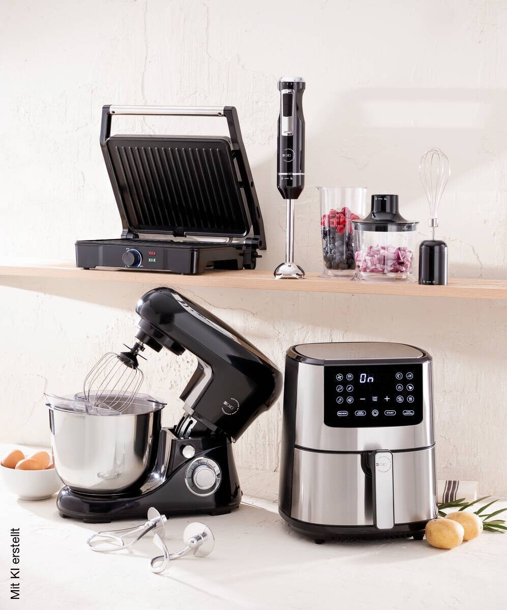 BERGNER Kontaktgrill silber B/H/L: ca. 15x37x38 cm