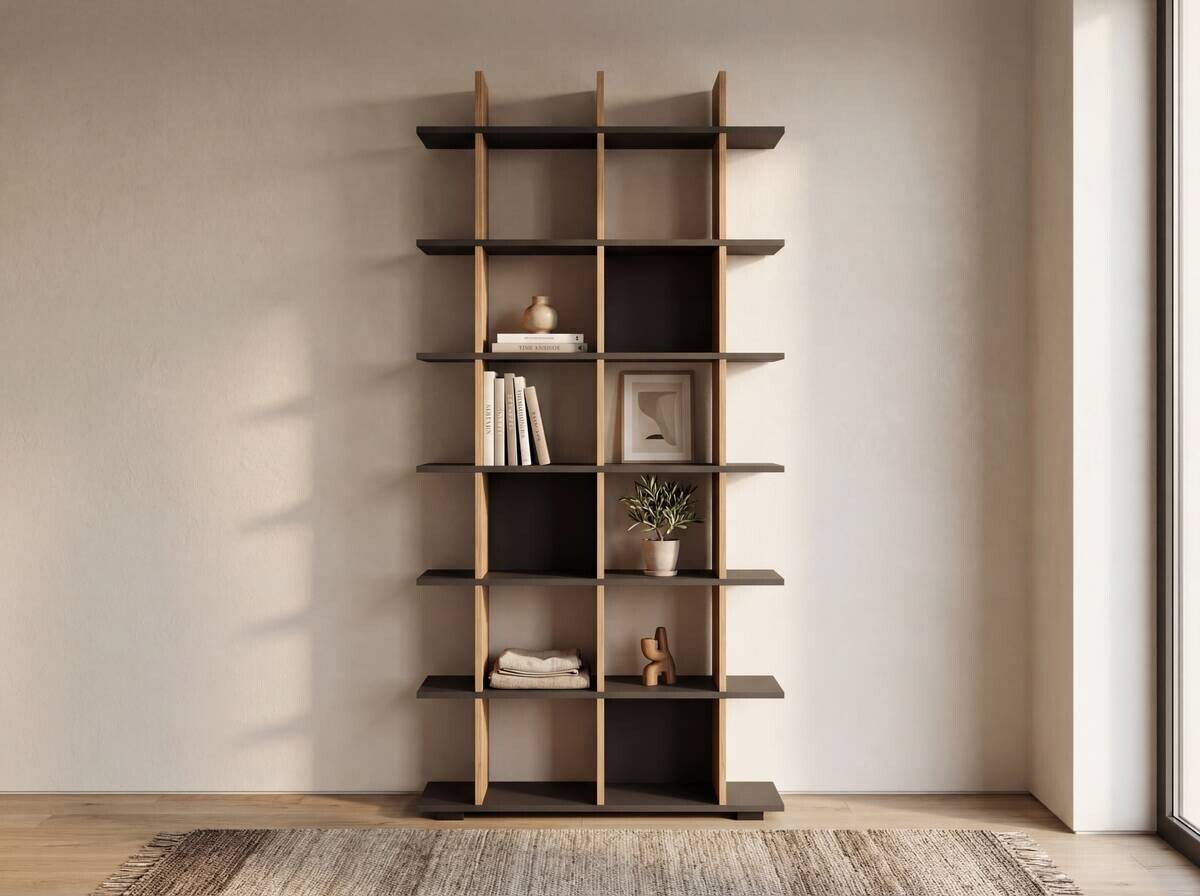 Regal Navas 20A Eiche Artisan Nachbildung anthrazit B/H/T: ca. 80x173x25 cm