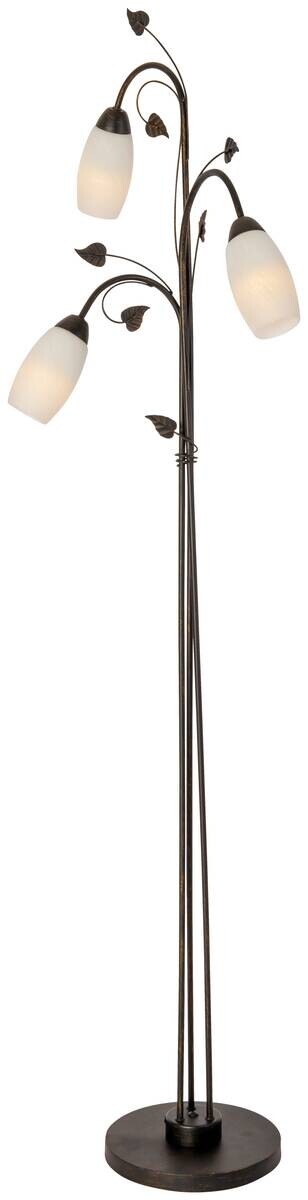 Nowa Stehlampe 40800323 rostfarbig weiß Glas Metall H: ca. 160 cm E14 3 Brennstellen