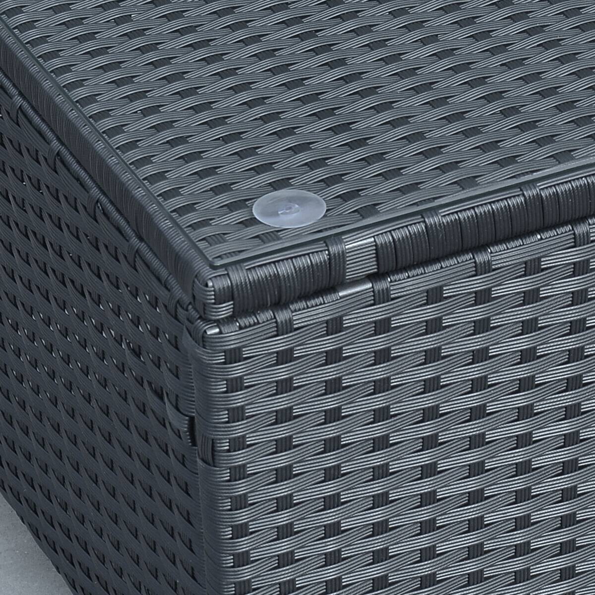 Outsunny Beistelltisch schwarz Glas B/H/L: ca. 50x85x39 cm