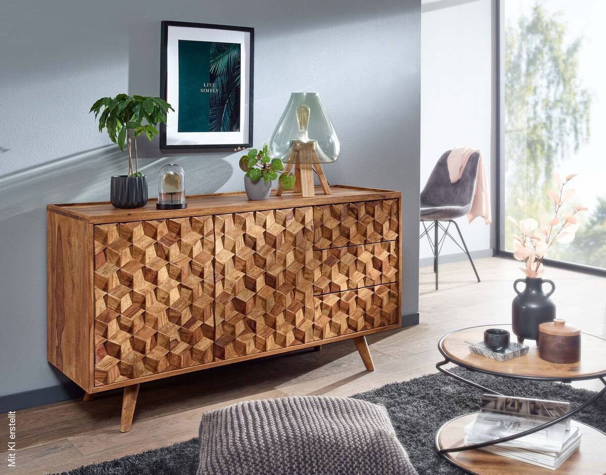 Sideboard rosenholz Nachbildung B/H/T: ca. 138x76x45 cm