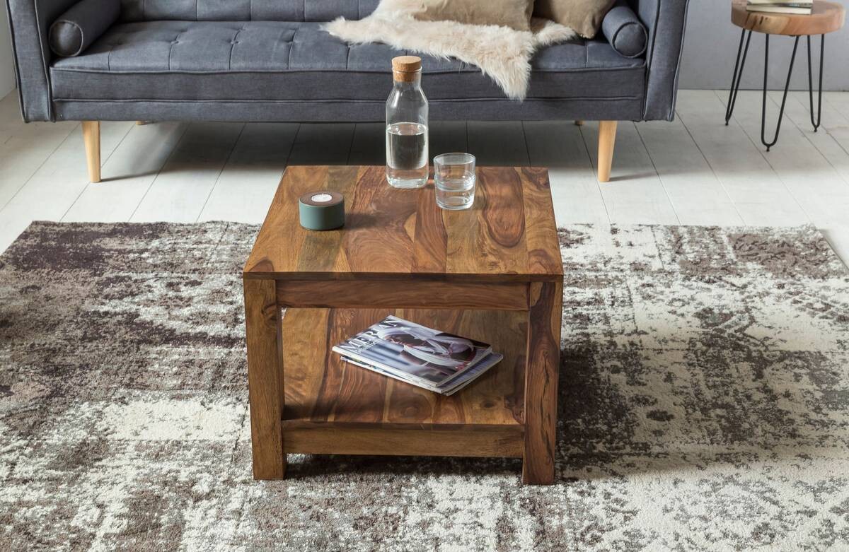 Wohnling Couchtisch natur Echtholz B/H/T: ca. 60x45x60 cm