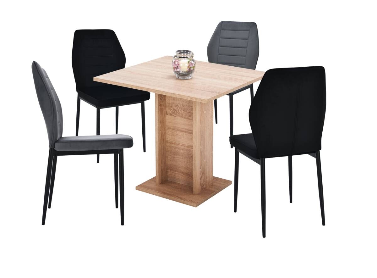 Stuhl Jimmy dunkelgrau Samtoptik B/H/T: ca. 42x87,5x57 cm