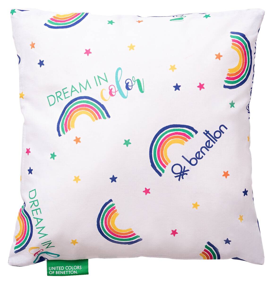 BENETTON Dekokissen RAINBOW KIDS bunt 100% Baumwolle B/L: ca. 30x30 cm
