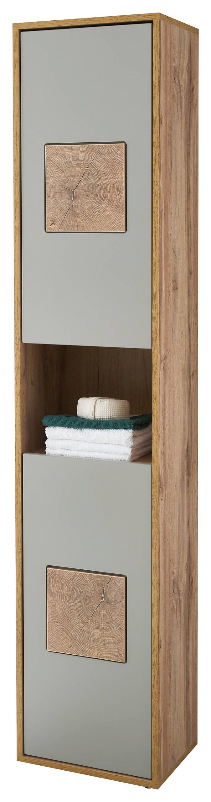Hochschrank Greece Wildeiche Nachbildung grau B/H/T: ca. 40x190x30 cm