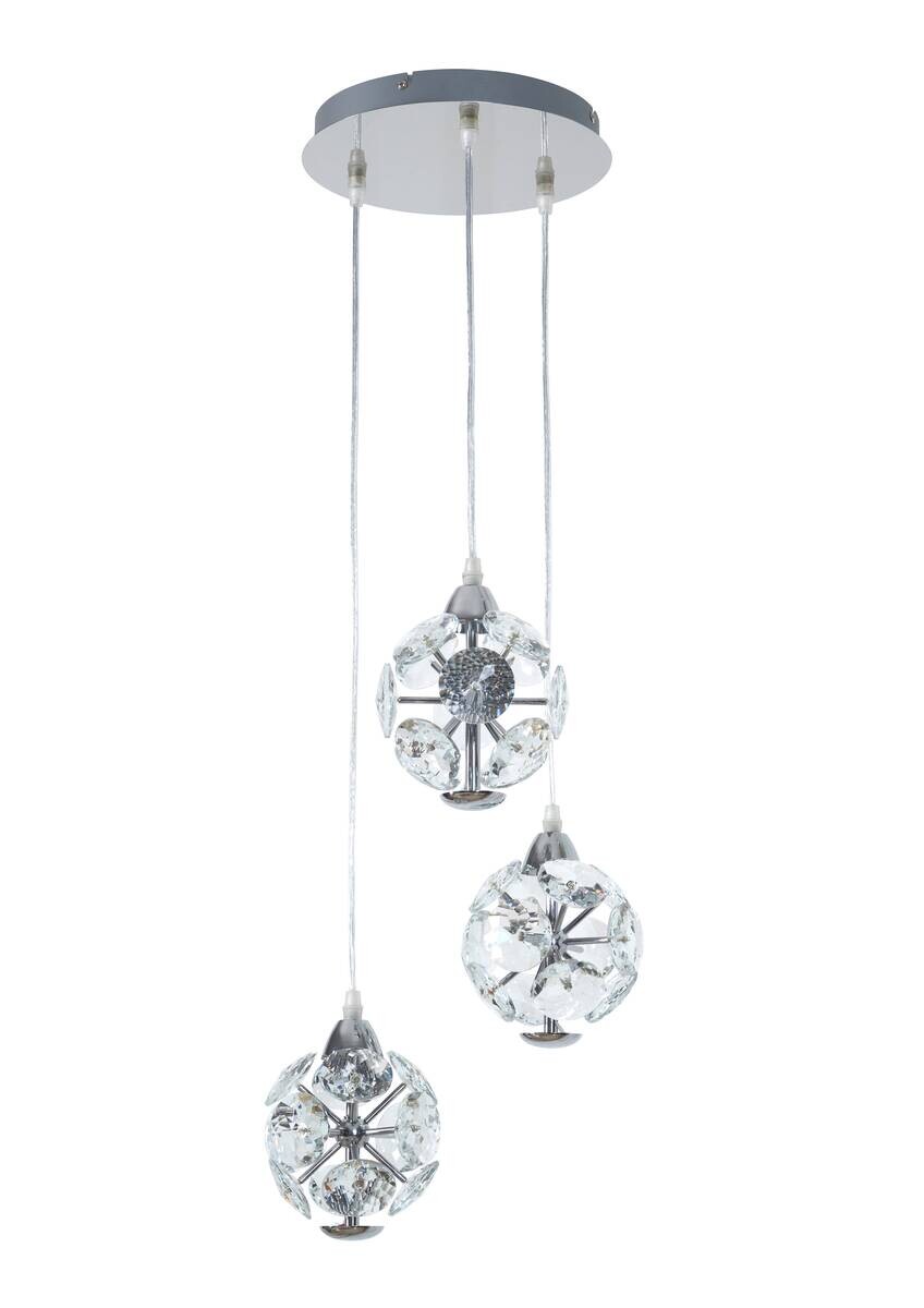POCOline LED-Pendelleuchte Della Chrom B/H/L: ca. 35x120x35 cm