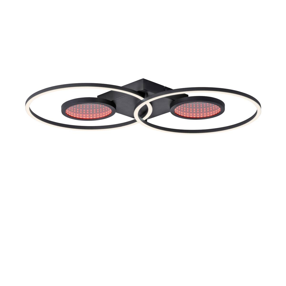 Just Light LED-Deckenleuchte Tunel schwarz weiß Kunststoff Aluminium H/L: ca. 7x70 cm 2 Brennstellen