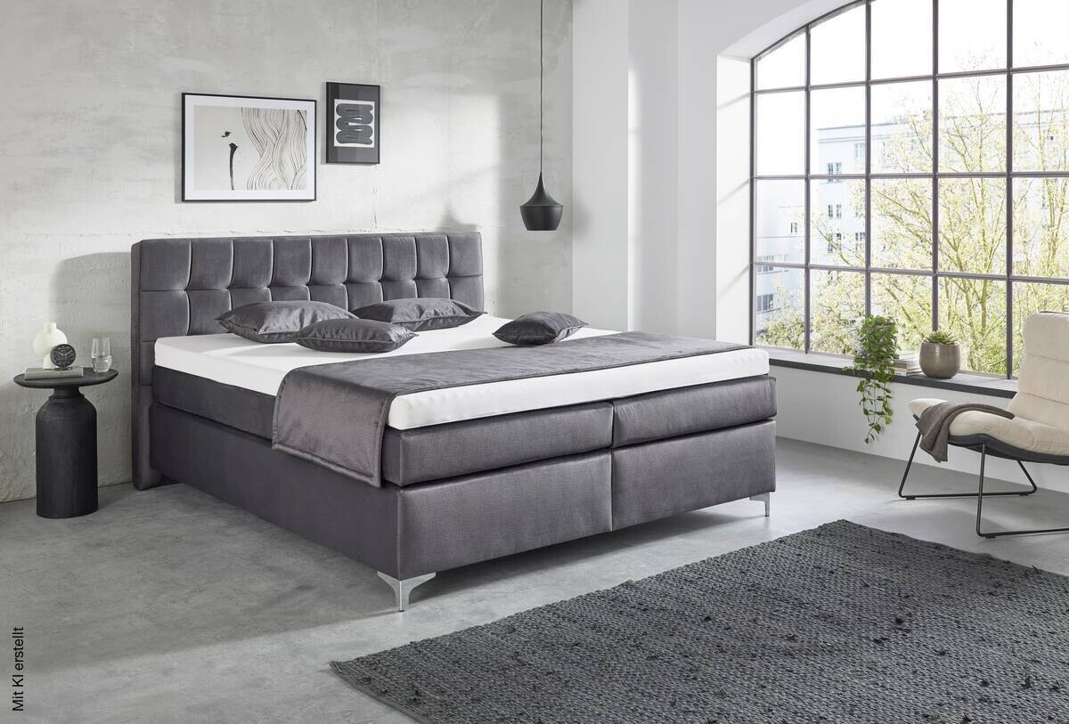 Boxspringbett Nairobi anthrazit