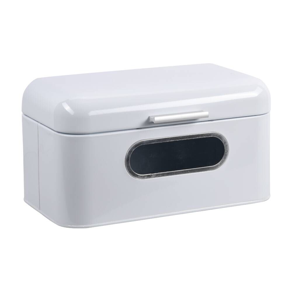 Kesper Brotkasten weiß Metall B/H/L: ca. 18x15,4x30 cm