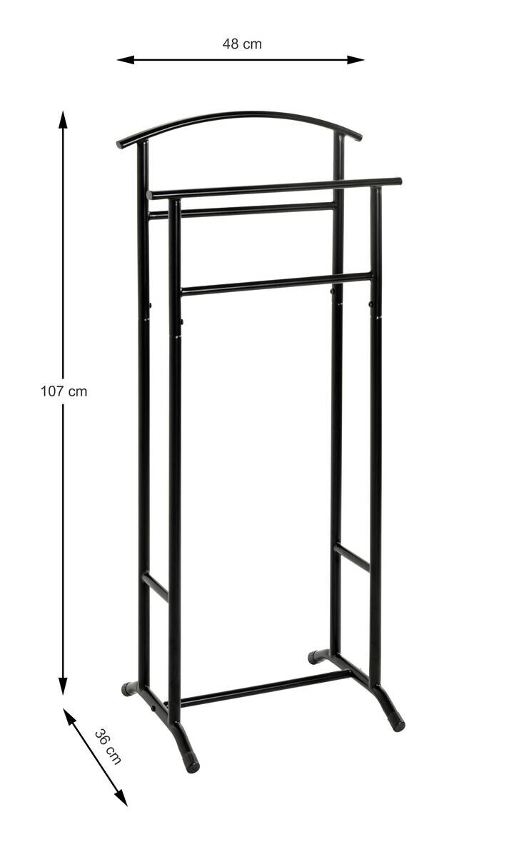 Herrendiener schwarz B/H/T: ca. 48x107x36 cm