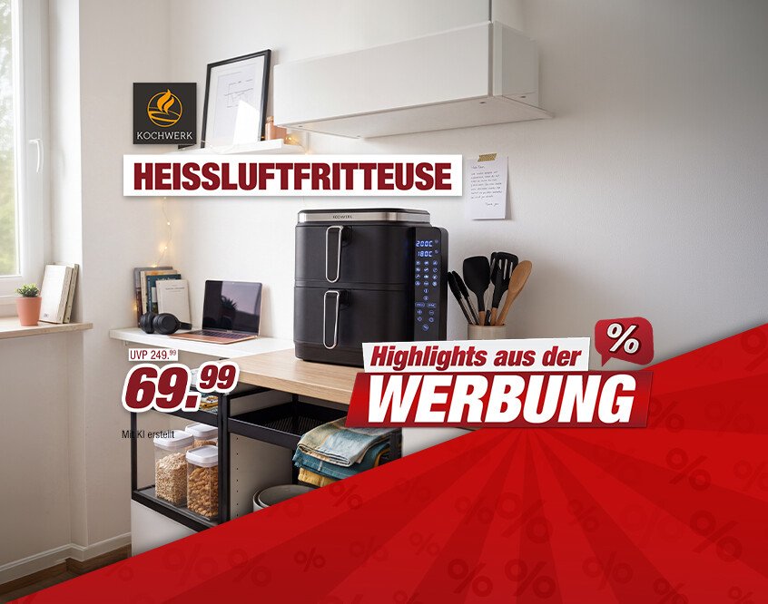 Unsere Werbe Highlights - Heißluftfritteuse
