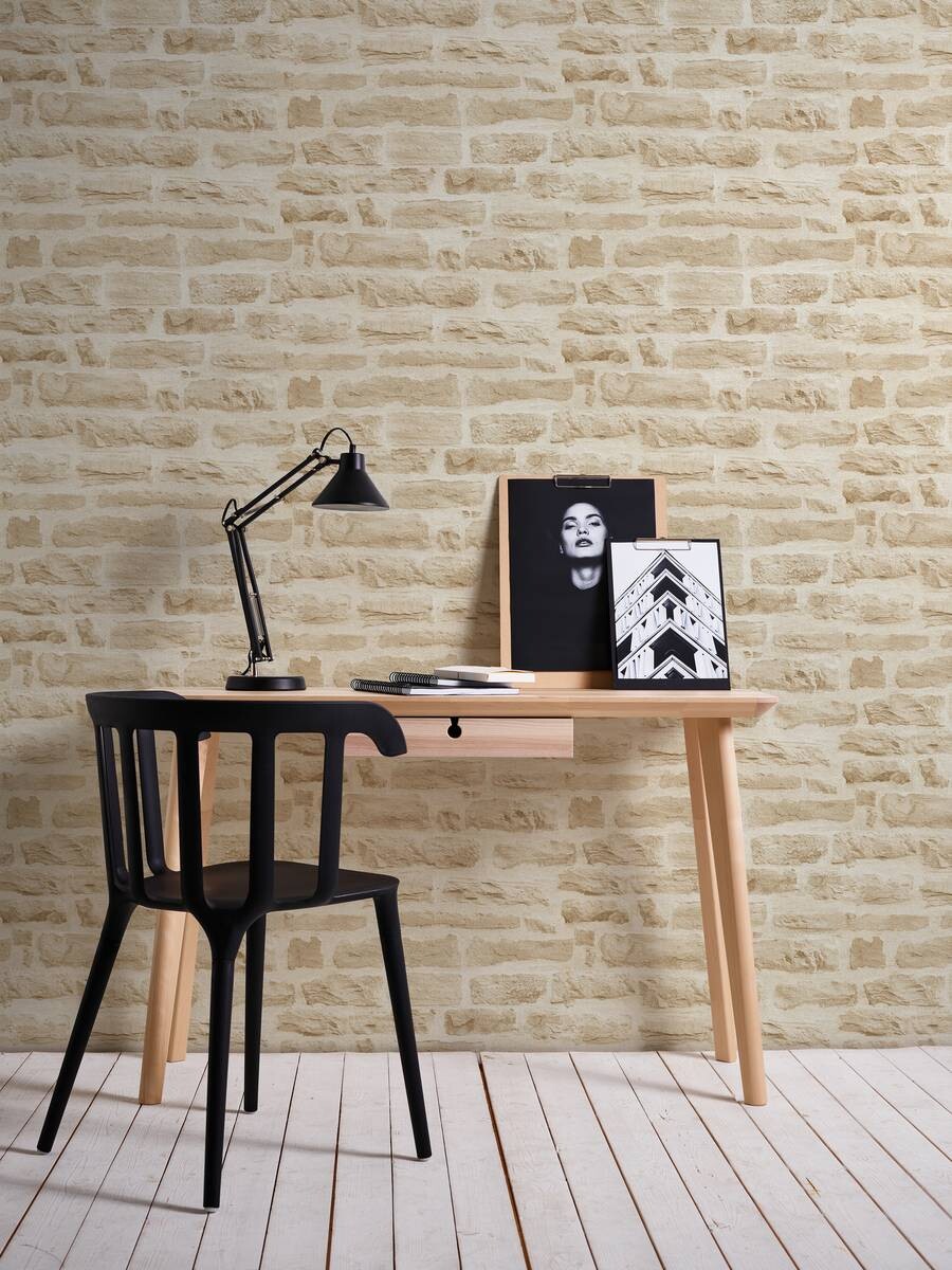 A.S.Creation Vliestapete Best of Wood`n Stone 2nd Edition Steine beige creme B/L: ca. 53x1005 cm