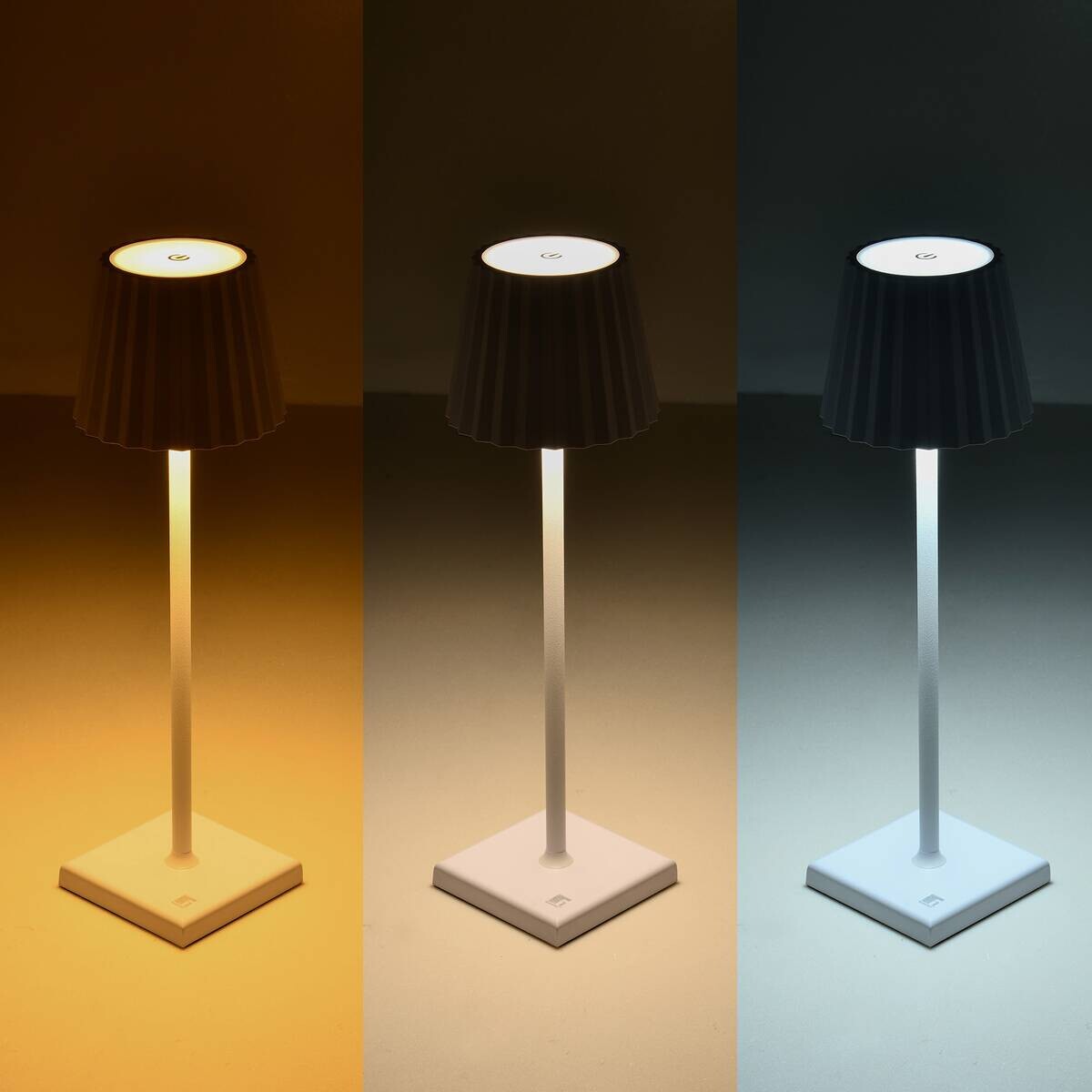 BERGNER LED-Tischleuchte Charcoal schwarz B/H: ca. 11,6x38 cm