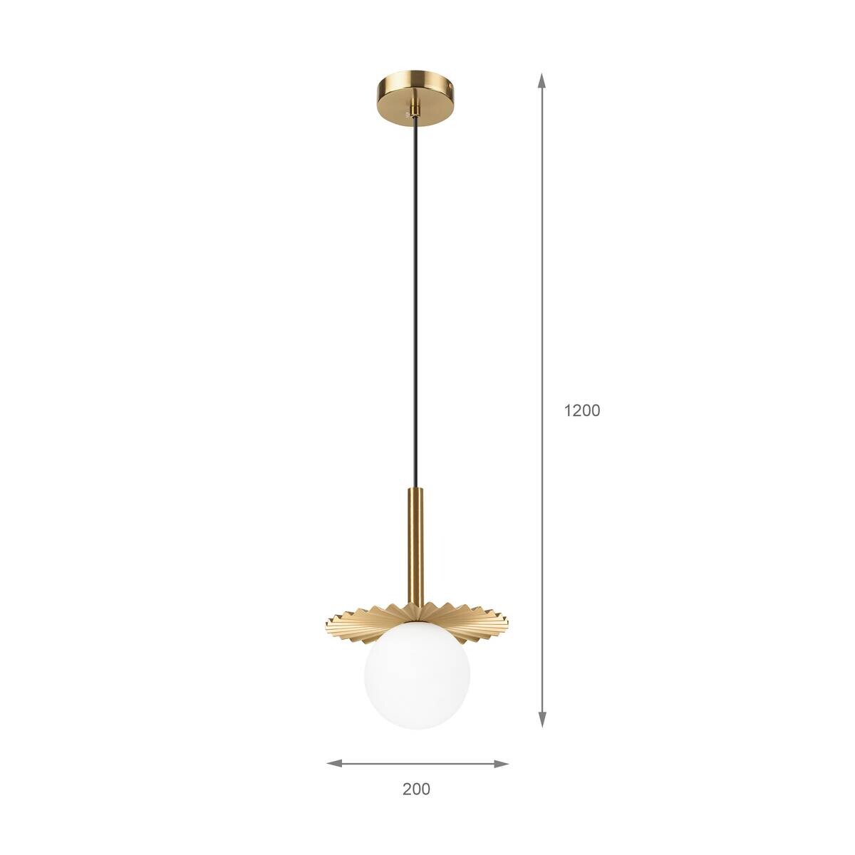 Lamkur Hängeleuchte Kupfer Glas Stahl B/H/L: ca. 120x20x20 cm G9 1 Brennstellen