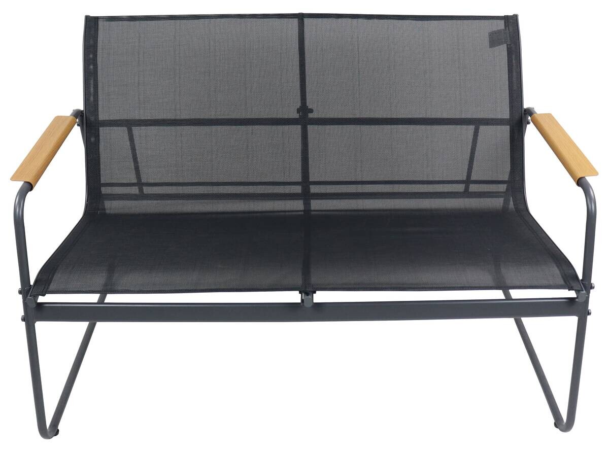 VCM Gartensitzgruppe grau Metall B/H/L: ca. 110x76x74 cm