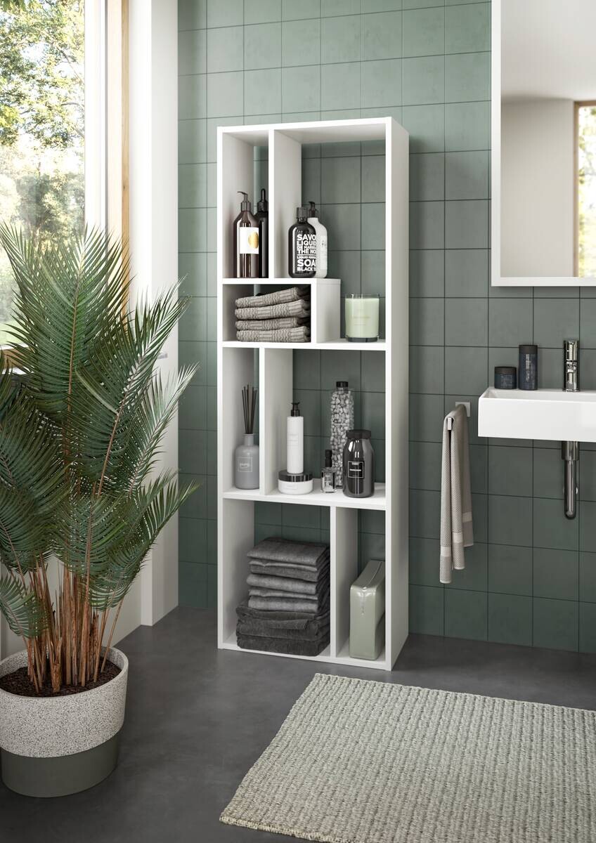 Regal Tommy weiß B/H/T: ca. 159x54x28 cm