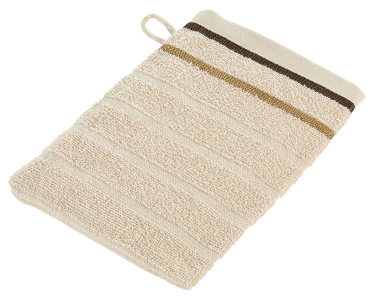 oh cosy Waschhandschuh Marta sand 100% Baumwolle B/L: ca. 16x22 cm