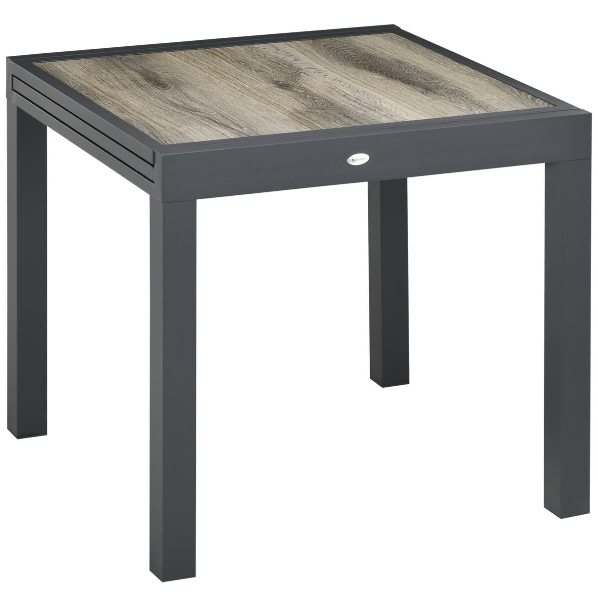 Outsunny Gartentisch beige Aluminium B/H/L: ca. 80x75x160 cm