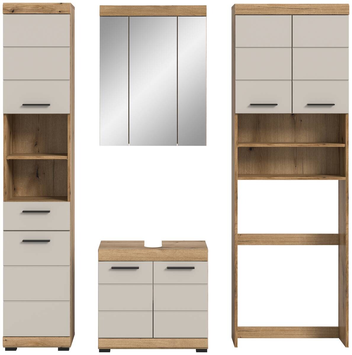 Badezimmer-Set Scout Evoke Oak Nachbildung Kaschmirgrau Nachbildung B/H/T: ca. 190x191x34 cm