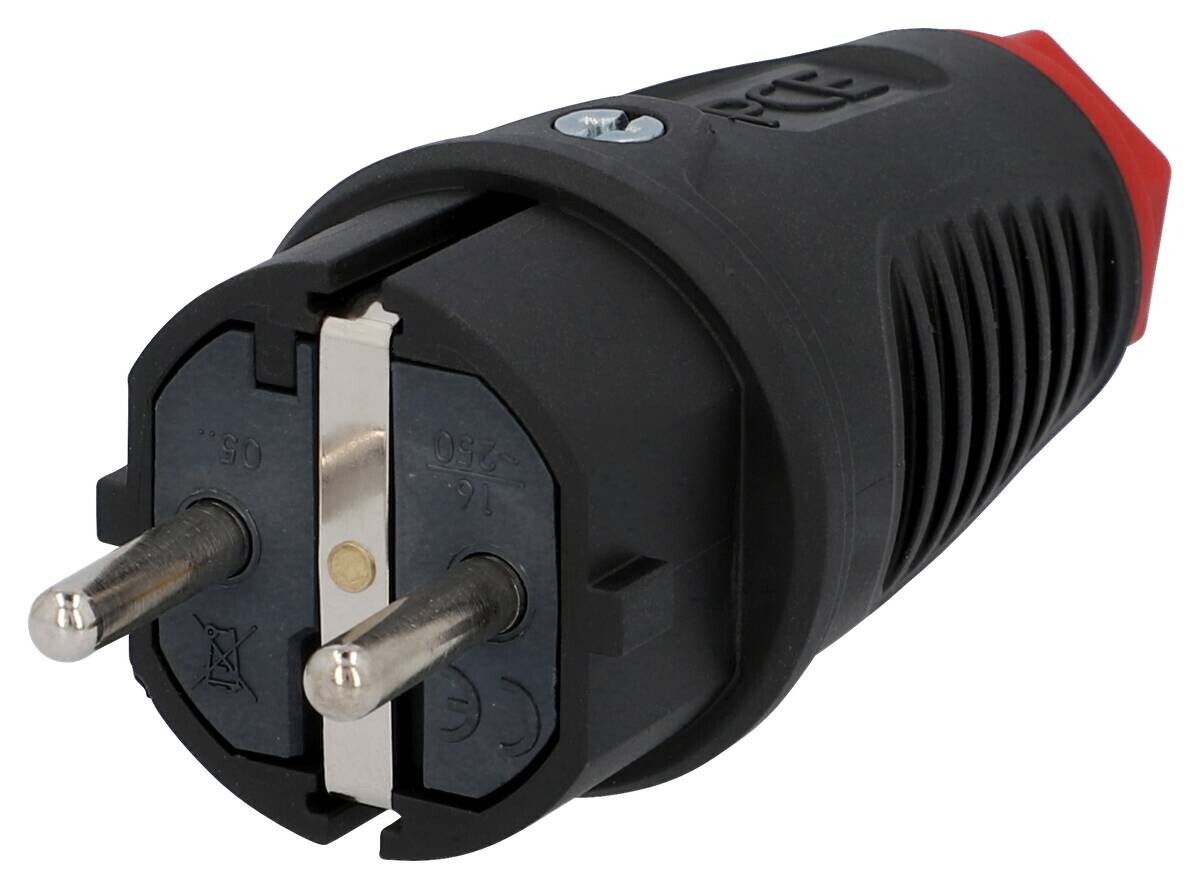 Schuko-Stecker schwarz