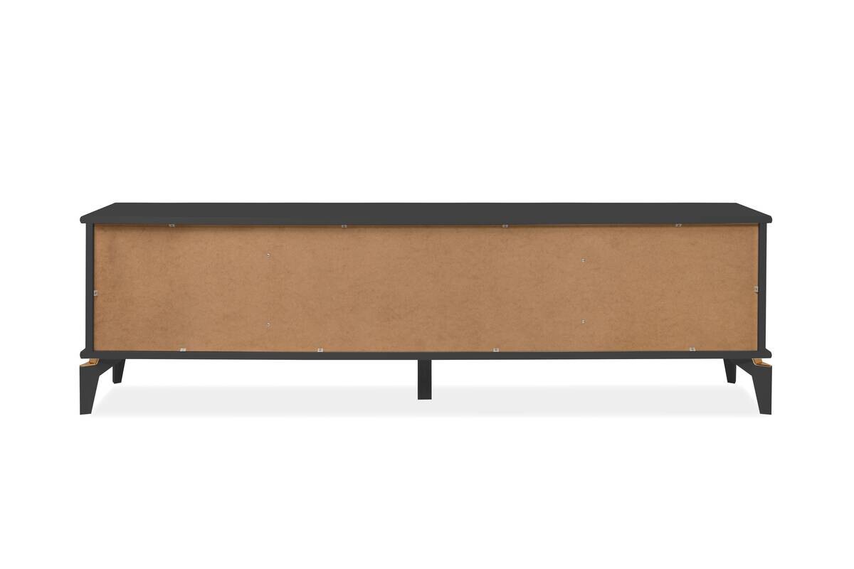 TV-Lowboard Izmir anthrazit Kupfer B/H/T: ca. 180x52x36 cm