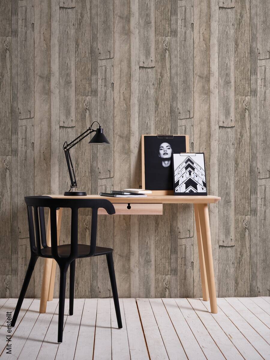A.S.Creation Vliestapete schwarz beige B/H/D: ca. 53x1005x7,8 cm
