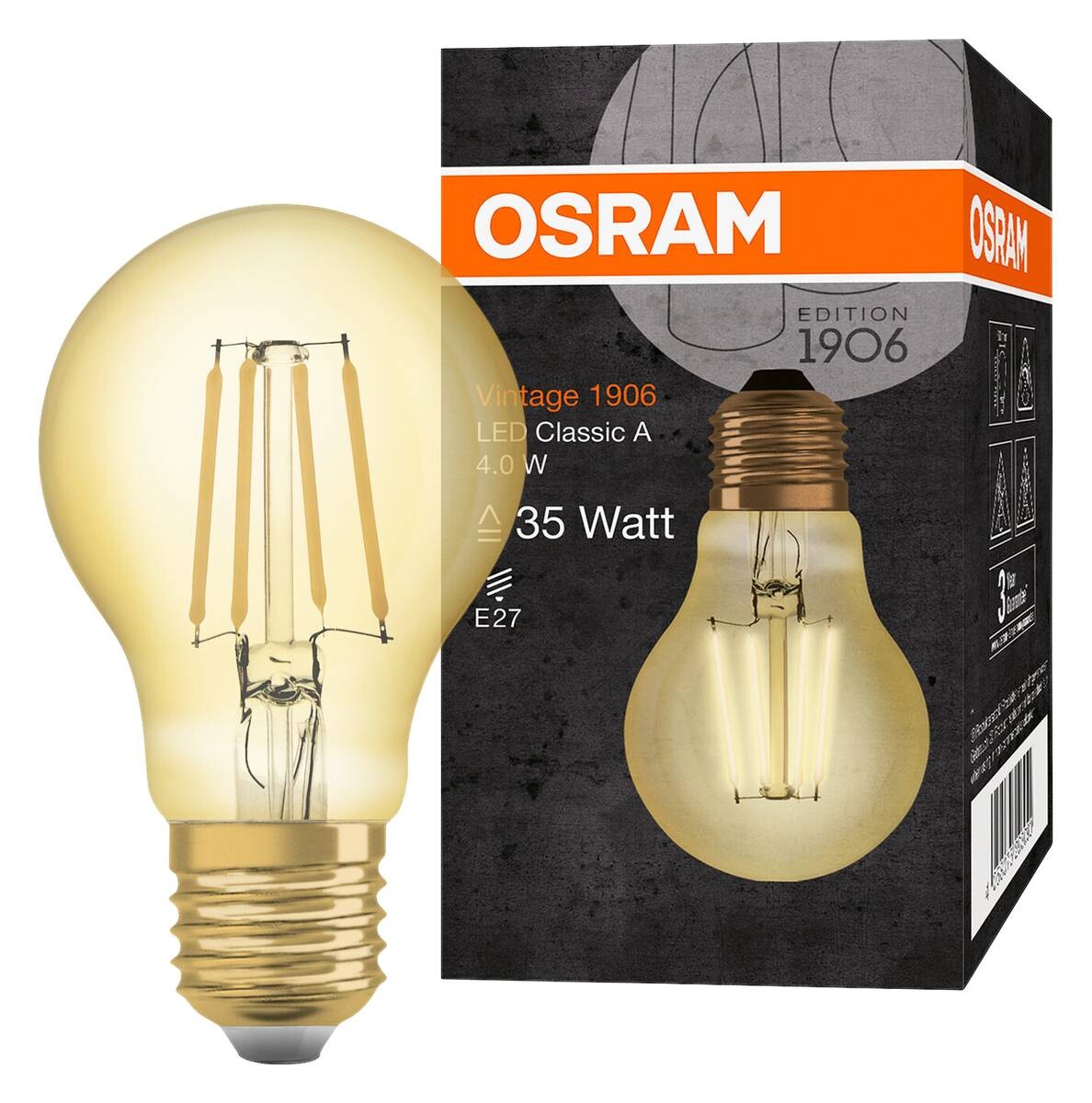 OSRAM LED-Leuchtmittel Filamentlampe Vintage 1906 AC32390 E27