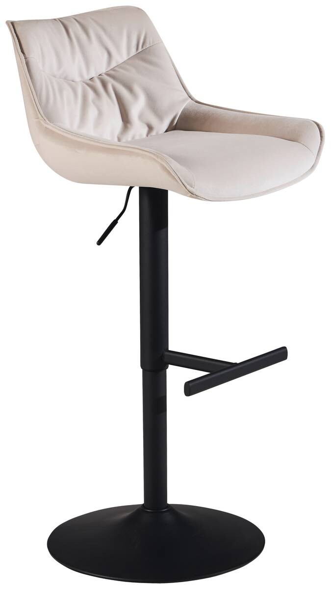 Barhocker beige Samt B/H/T: ca. 45x106x55 cm