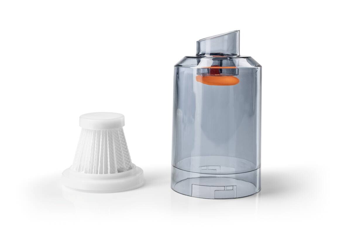 CLEANmaxx Akku-Handstaubsauger blau orange B/H/L: ca. 7x16,5x20 cm