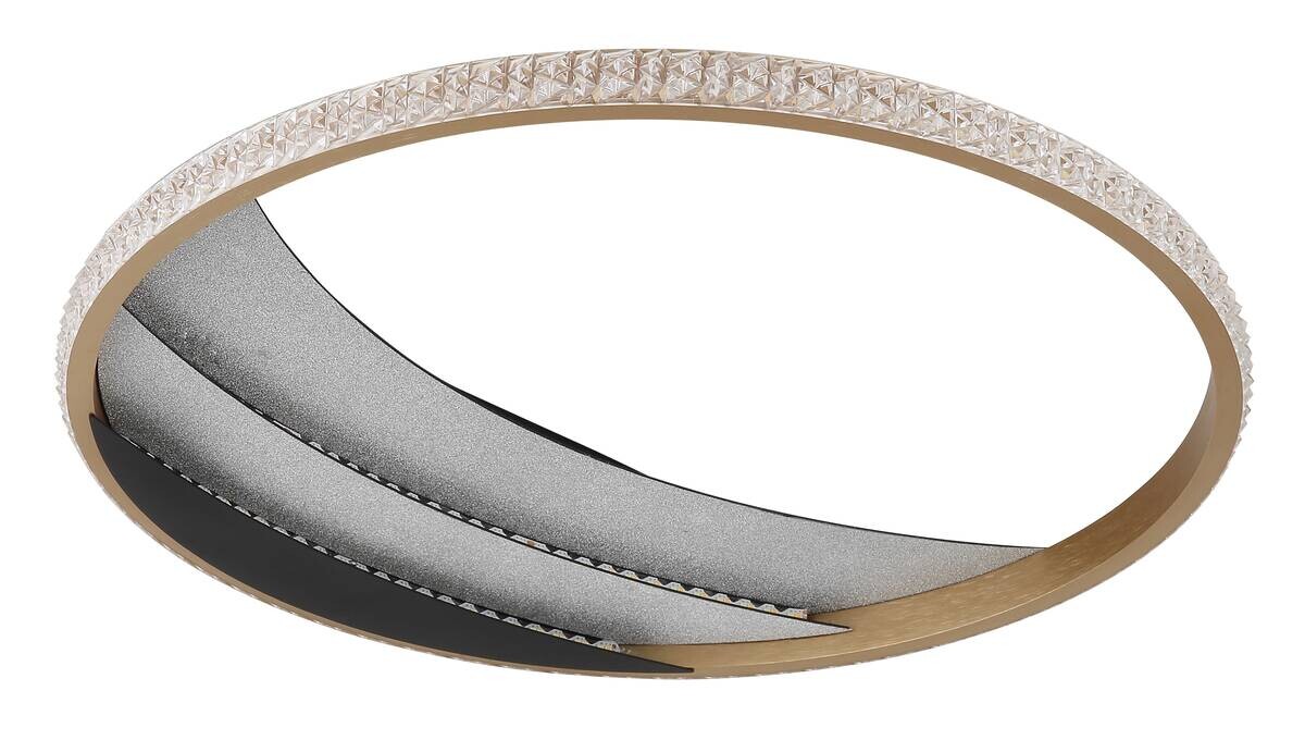 GLOBO Deckenleuchte schwarz gold klar Metall Aluminium Kunststoff H/D: ca. 6x41 cm 1 Brennstellen