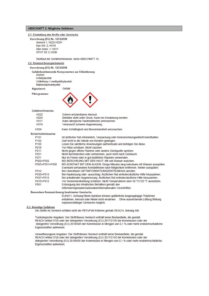 Super-Nova Klarlack Spray farblos seidenmatt ca. 0,4 l