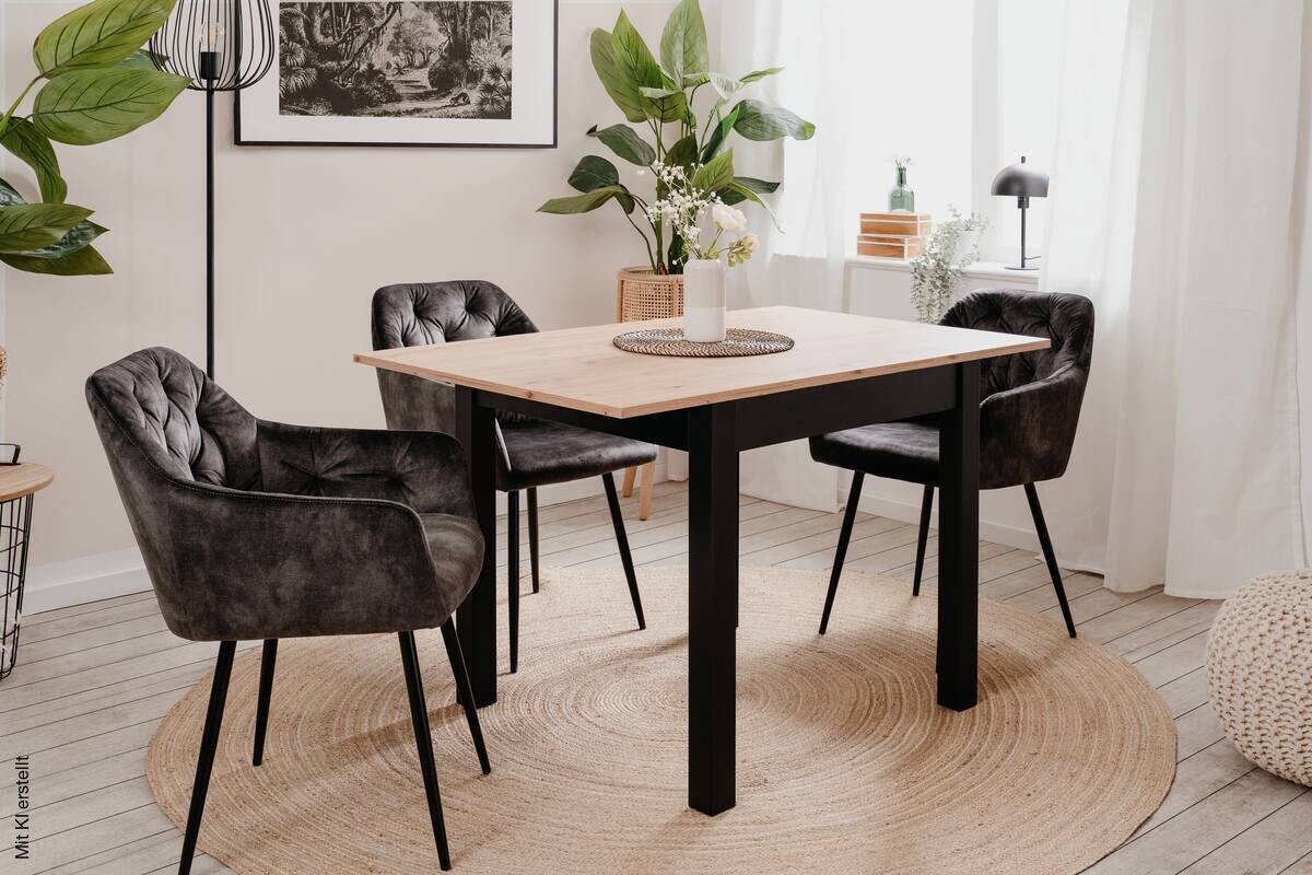 Esstisch Coburg Artisan Oak Nachbildung B/H/T: ca. 80x77x80 cm