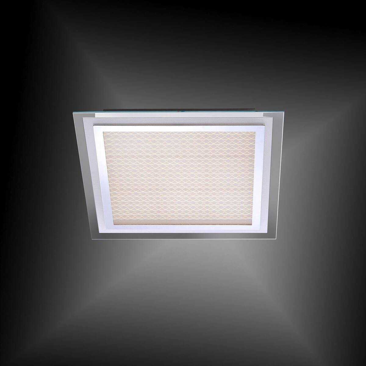 Paul Neuhaus LED-Deckenleuchte Foil Chrom B/H/L: ca. 44,5x8x44,5 cm