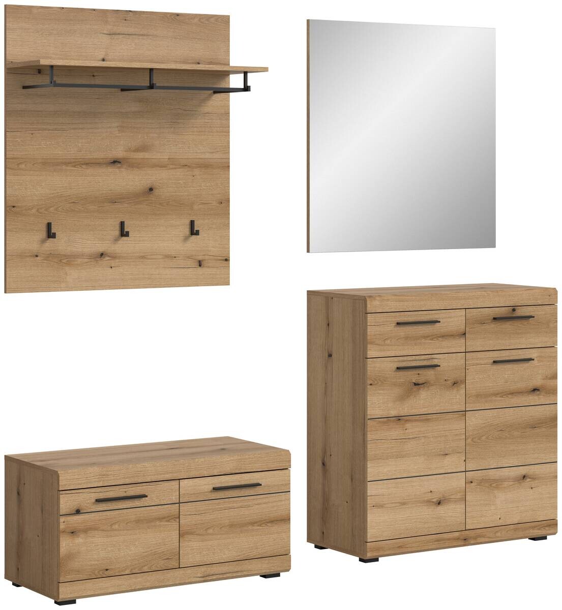 Garderobe SCOUT Evoke Oak Nachbildung B/H/T: ca. 195x197x40 cm