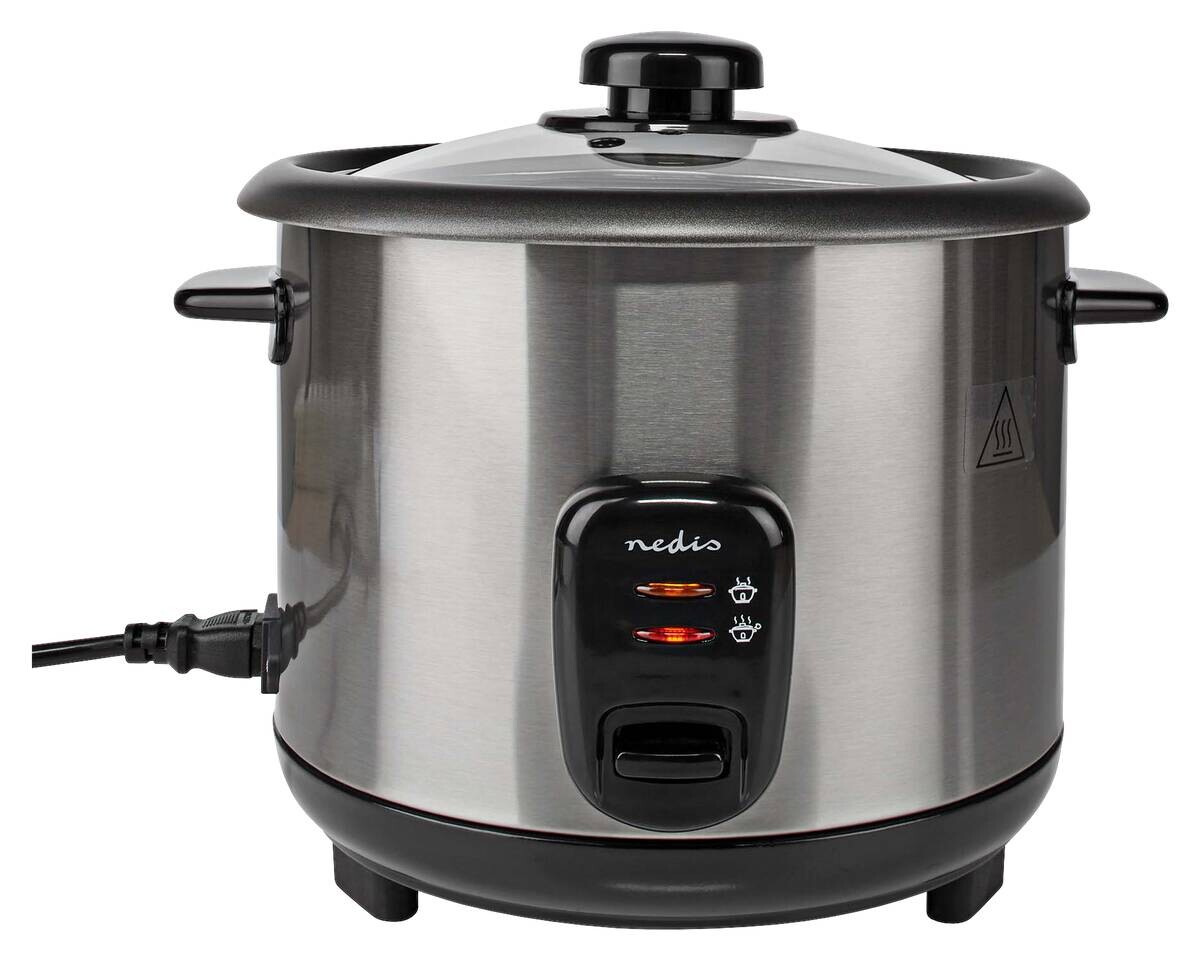 Nedis Reiskocher silber Edelstahl B/H/L: ca. 29,2x24,8x26,2 cm