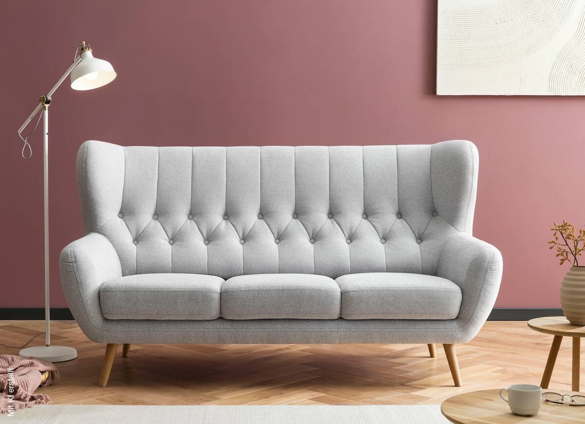 Sofa Falun hellgrau B/H/T: ca. 187x101x95 cm