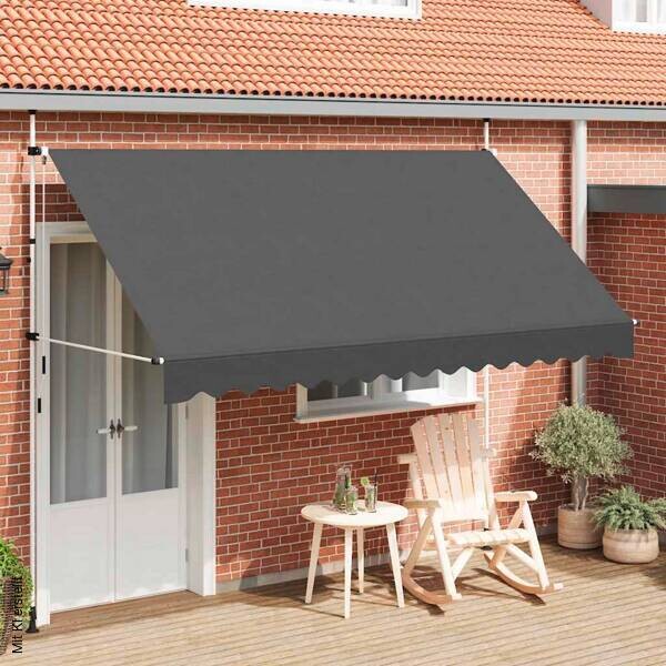 vidaXL Markise anthrazit 100% Polyester B/L: ca. 300x350 cm