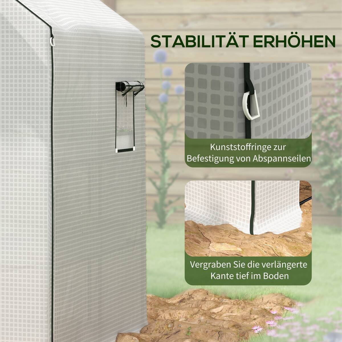 Outsunny Ersatzfolie B/H/L: ca. 143x190x140 cm