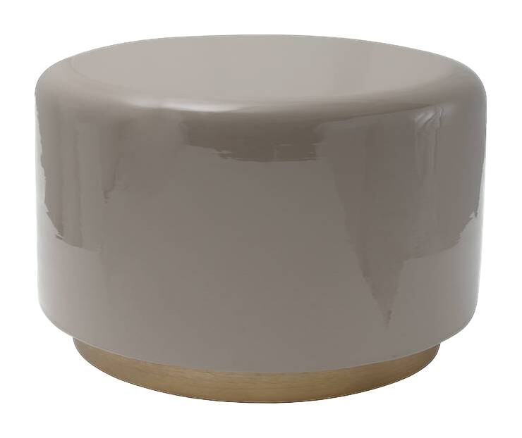 360 Living Hocker Artisse 251 grau gold Metall H/D: ca. 43x51,5 cm