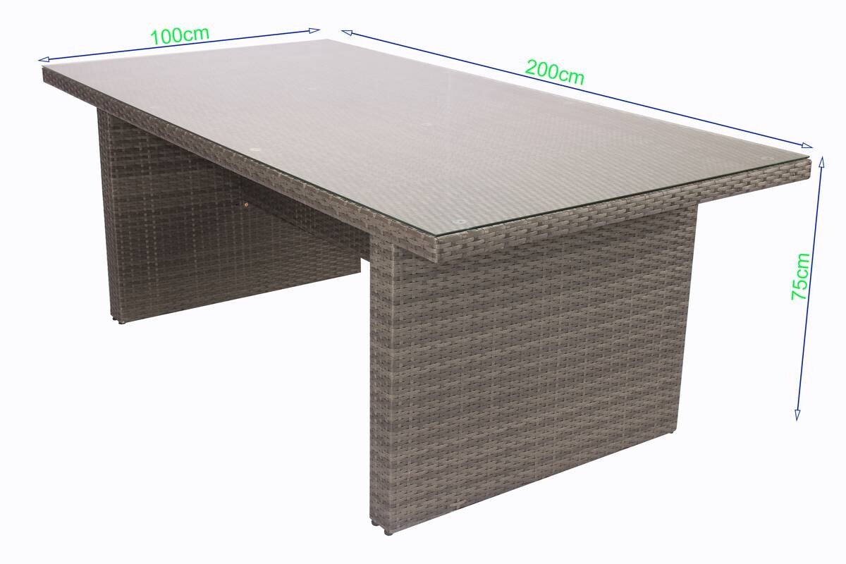 Gartensitzgruppe Barcelona grau Stahl