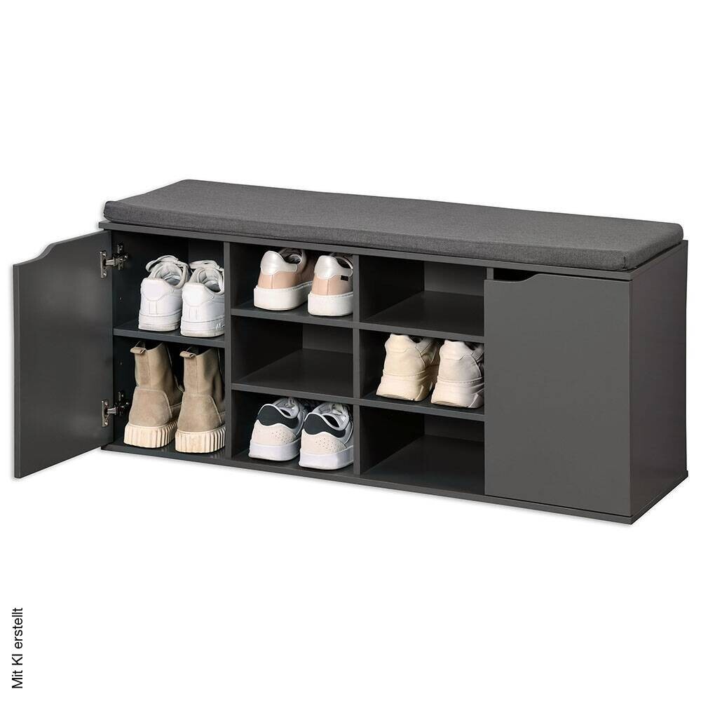Kesper Schuhregal grau Spanplatte B/H/T: ca. 103x48x30,5 cm