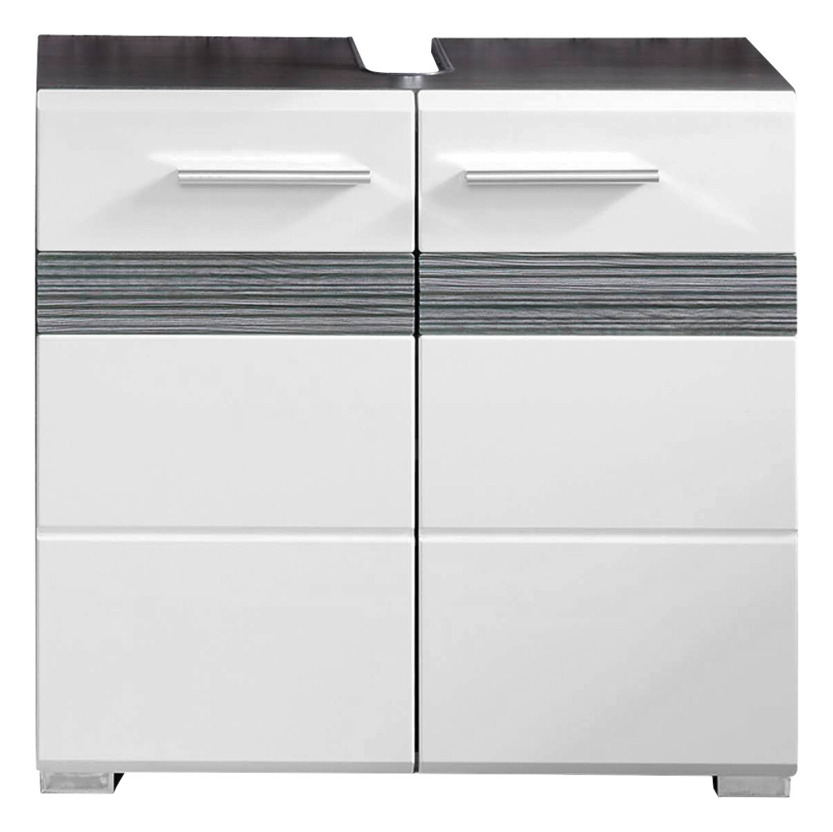 Waschbeckenunterschrank SetOne Eiche Rauchsilber Nachbildung B/H/T: ca. 60x56x34 cm