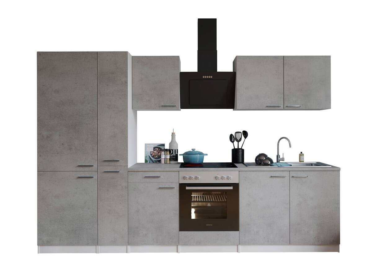 Respekta Küchenblock Malia Beton Optik B/H/T: ca. 300x200x60 cm