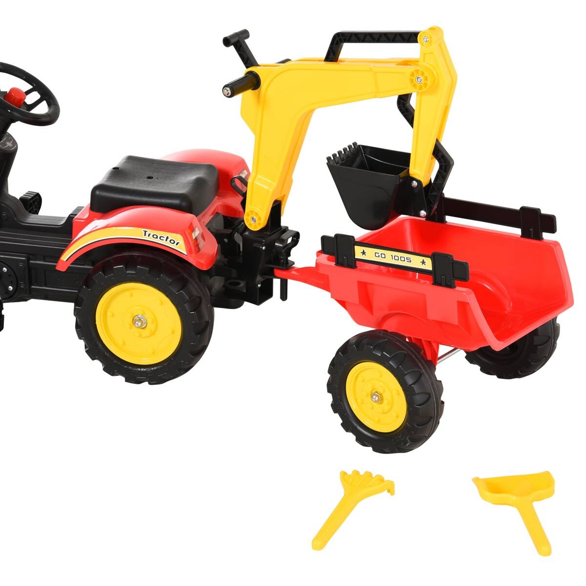 HOMCOM Kinder-Tretbagger B/H/L: ca. 42x59x179 cm