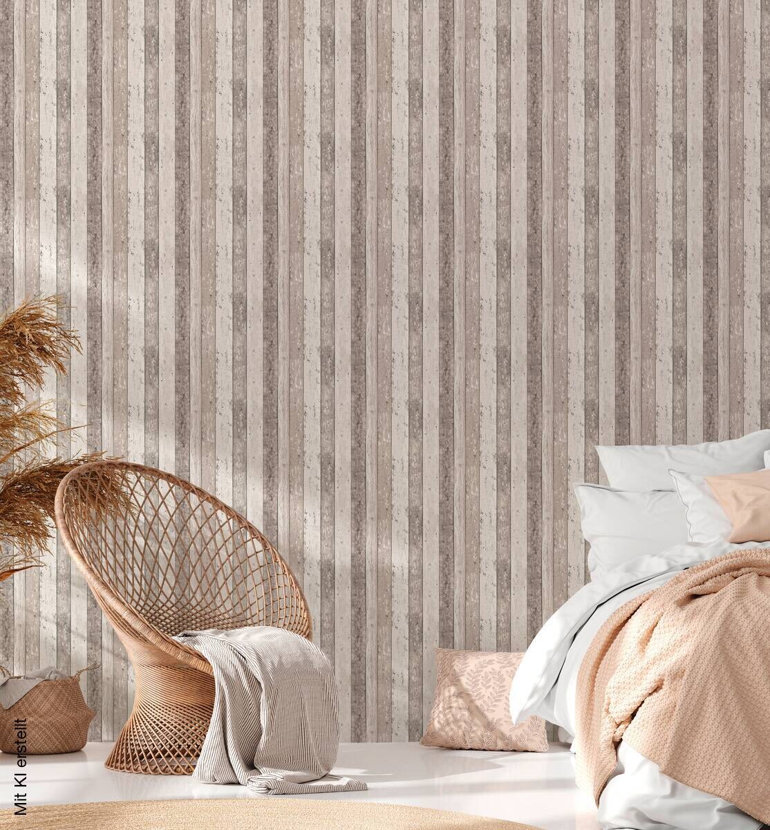 A.S.Creation Vliestapete Best of Woodn Stone 2nd Edition Holzoptik braun B/L: ca. 53x1005 cm