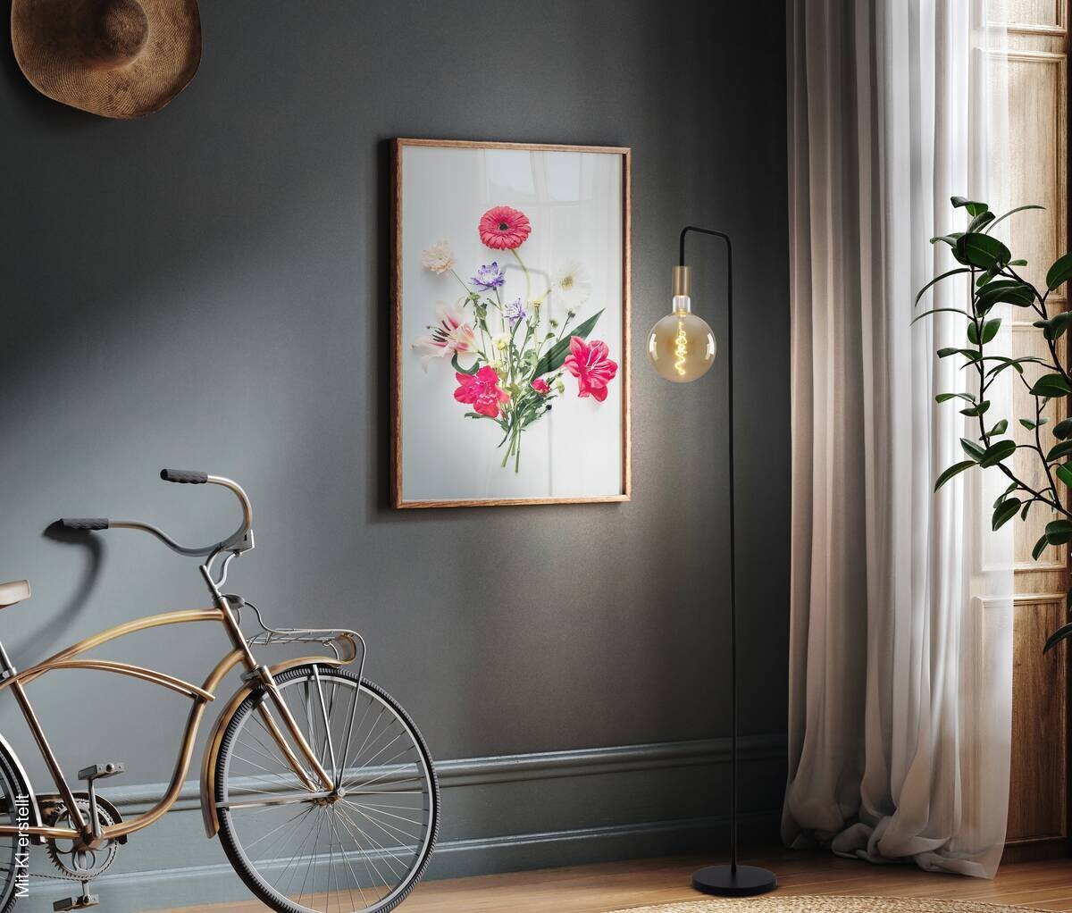 Näve Leuchten Stehlampe 2097222 schwarz Kunststoff Metall B/H/T: ca. 20,5x150x20,5 cm 1 Brennstellen