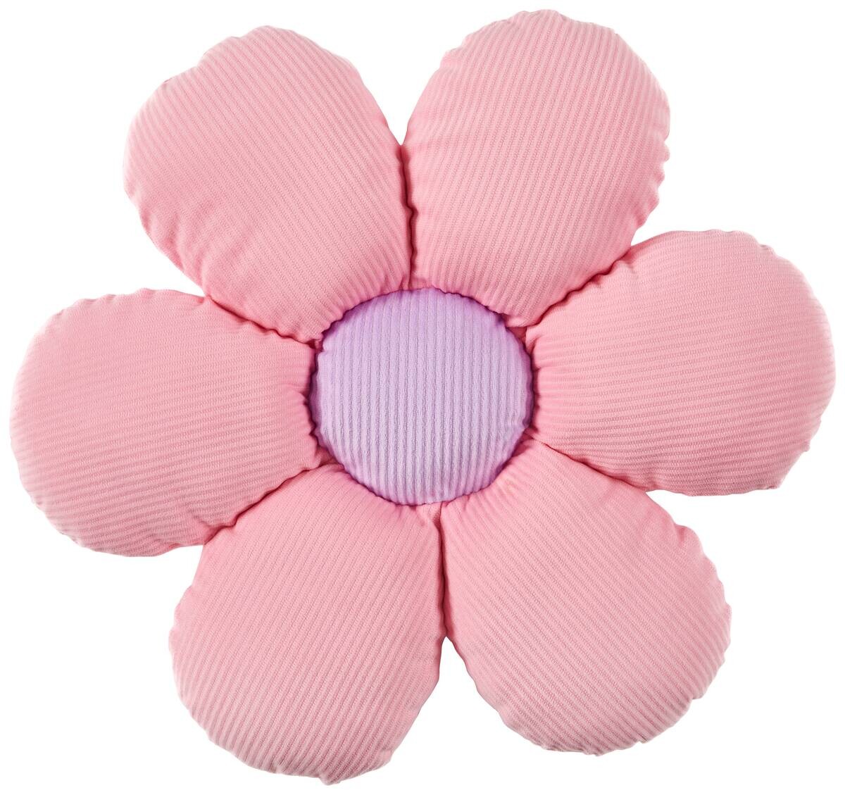 Dekokissen Blume rosa Polyester D: ca. 38 cm